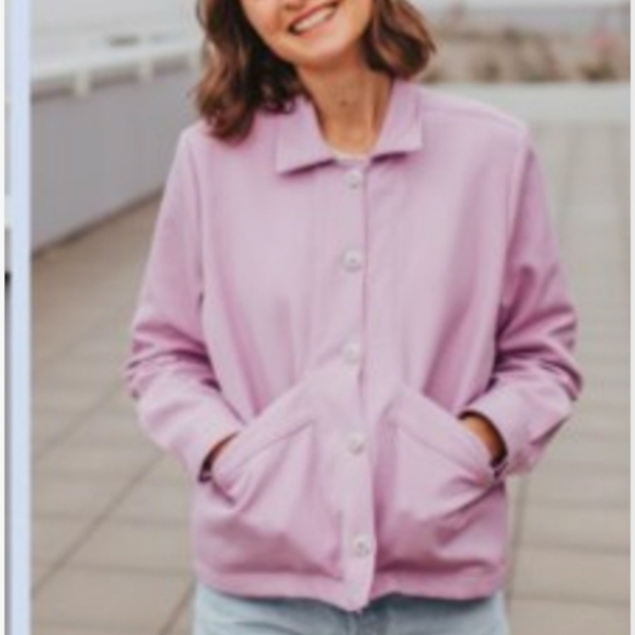 Yibugin Pale Pink Lightweight Blazer Jacket Longsleeve 🆕️✨️size XXL - Picture 1 of 9